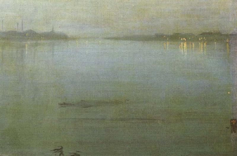 James Abbott Mcneill Whistler Nocturne inblauw and silver of the lights of Cremorne France oil painting art